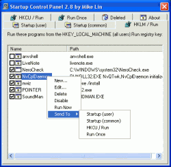 Startup Control Panel